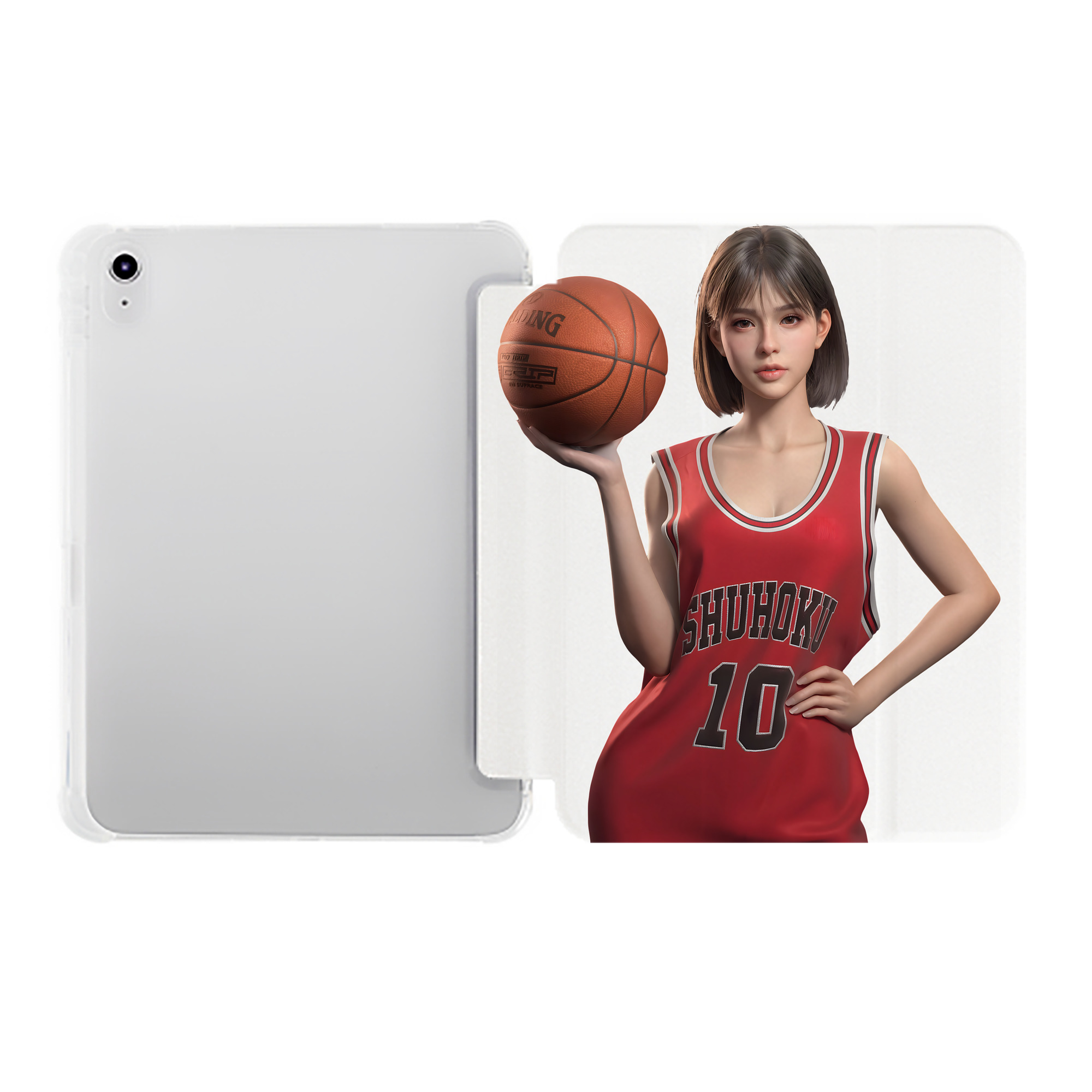 （画像用） SLAM DUNK／スラムダンク IPad ケース ペン収納付き 三つ折りスタンド PUレザー×シリコン 対応機種9.5/10.5/10.9インチ